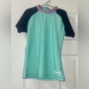 Eddie Bauer girl Rash Guard T Shirt short sleeve size M(10/12 )